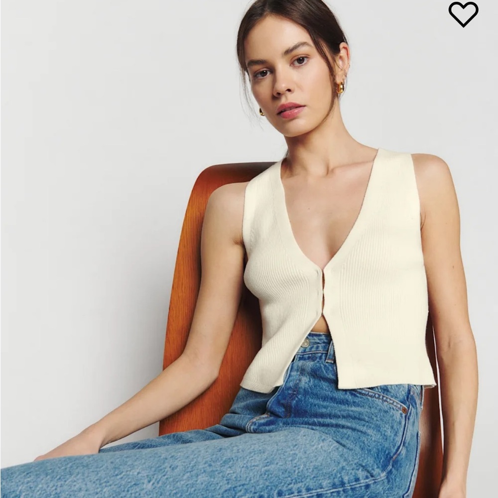 Reformation Myrtle Cotton Sweater - Size S